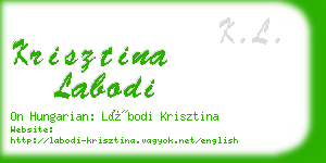 krisztina labodi business card